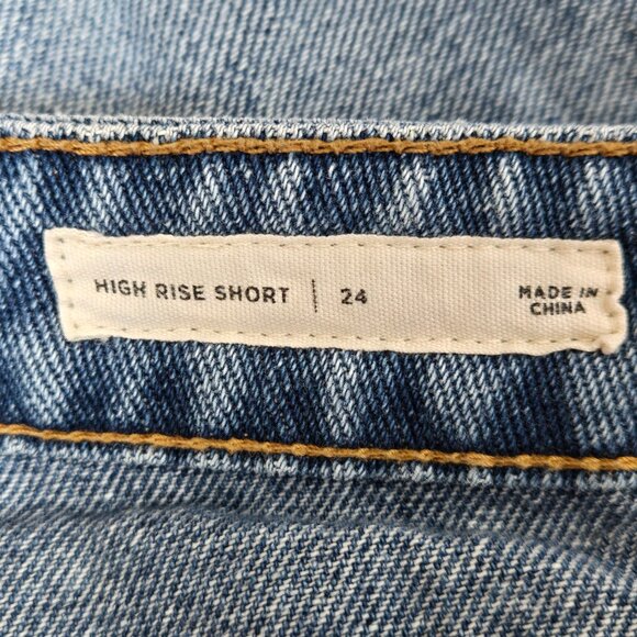 PACSUN High Rise Denim Shorts 24 - Picture 4 of 4